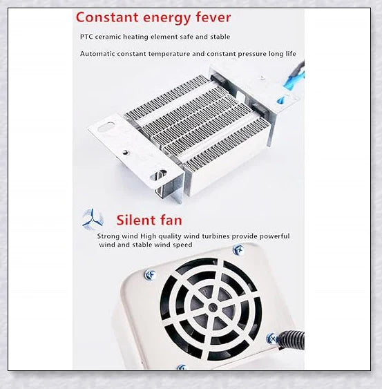 Powerful Compact Portable Car Windshield Defroster Heater 12V - Quickly warm and defrost your vehicle with this high-quality, energy-efficient car heater.