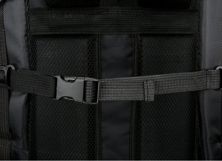 Men's Outdoor Hiking Bag with 90L large capacity, featuring a durable polyester construction and cover-type opening for easy access to your gear.