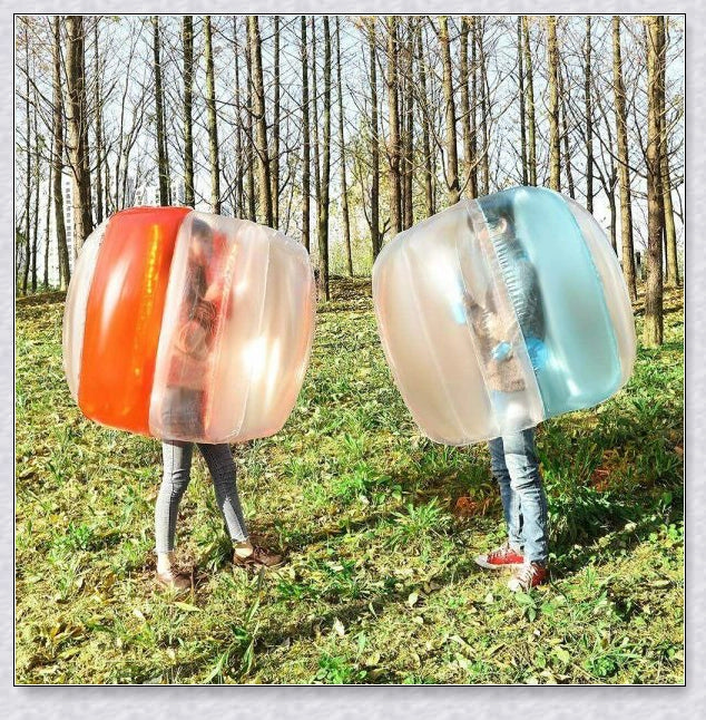 Inflatable bubble bumper ball for backyard, park, or amusement centre fun