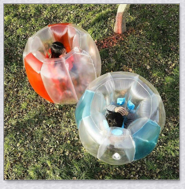 Inflatable bubble bumper ball for backyard, park, or amusement centre fun