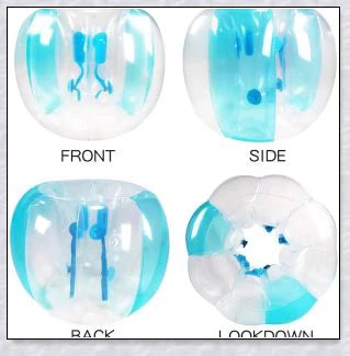 Inflatable bubble bumper ball for backyard, park, or amusement centre fun