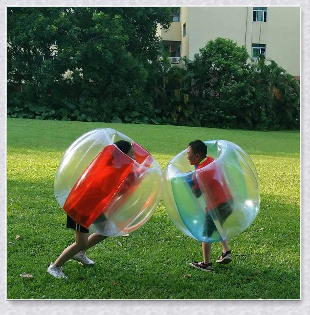 Inflatable bubble bumper ball for backyard, park, or amusement centre fun