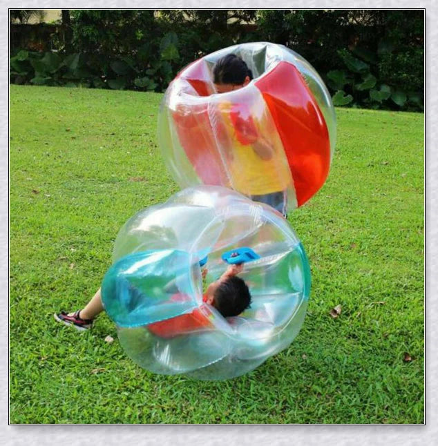 Inflatable bubble bumper ball for backyard, park, or amusement centre fun
