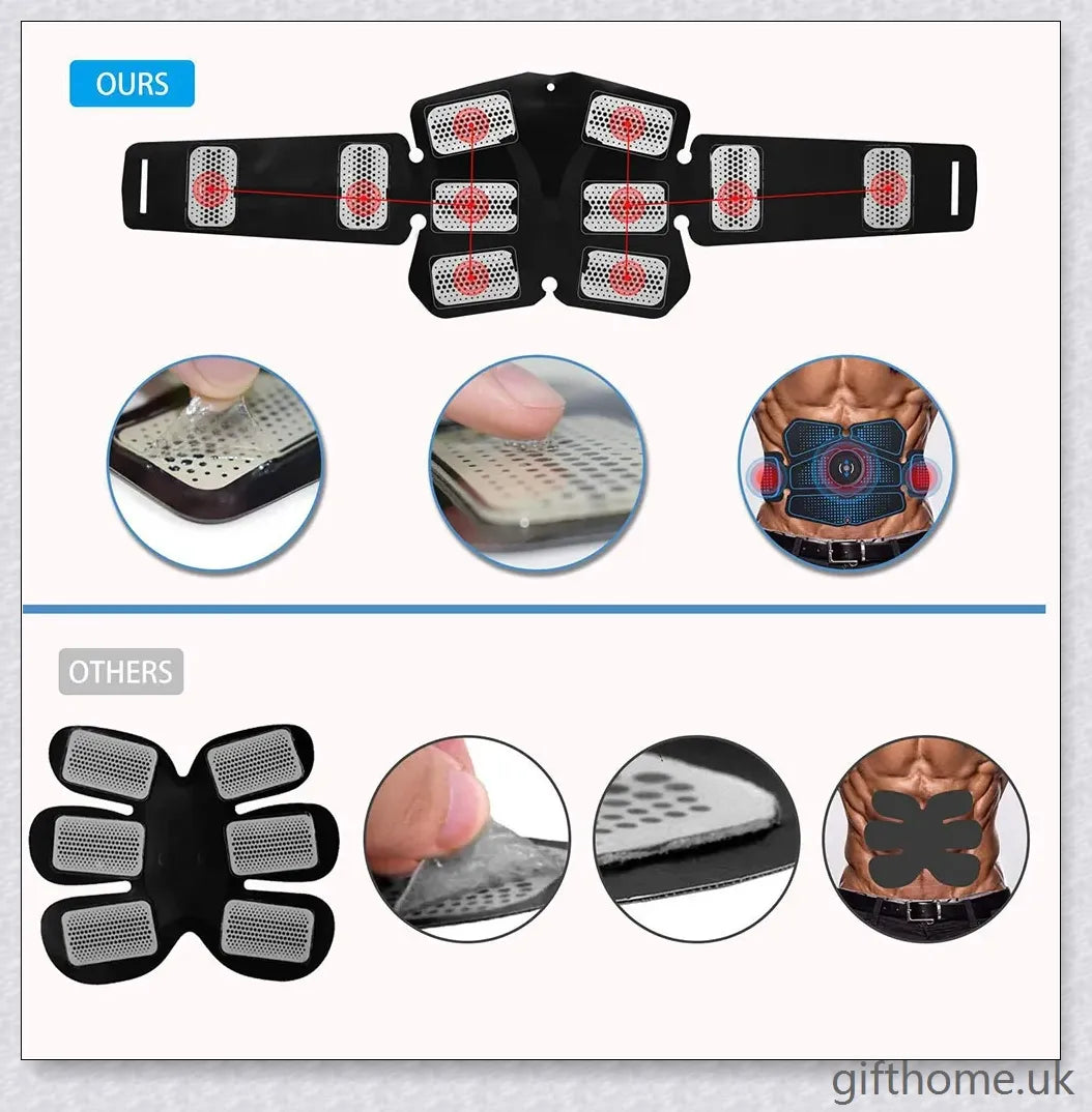 Abdominal Muscle Training Equipment with EMS Technology for Effortless Core Strengthening