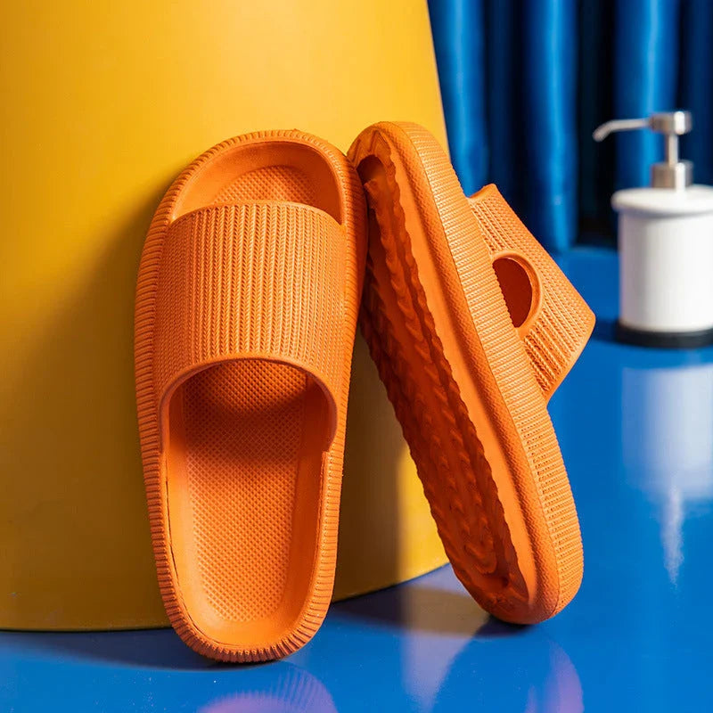 Women's premium EVA slippers in various colors and sizes, featuring soft, cushioned soles and durable non-slip design.