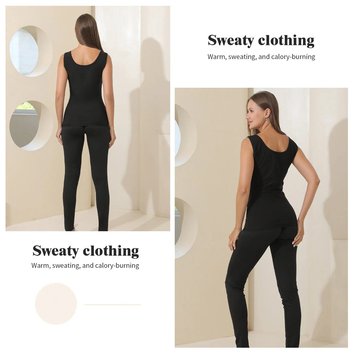 Stylish women's zip vest shapewear sweatshirt in black, perfect for layering or wearing solo.