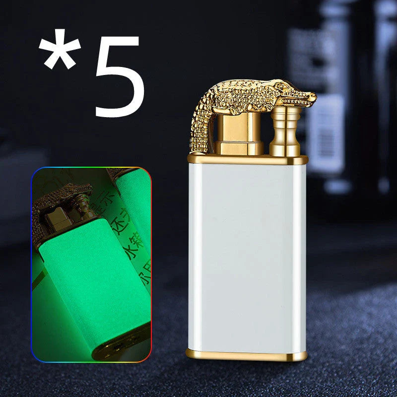 Versatile double flame lighter with a sleek and stylish design, perfect for outdoor adventures, grilling, and cigar lighting.
