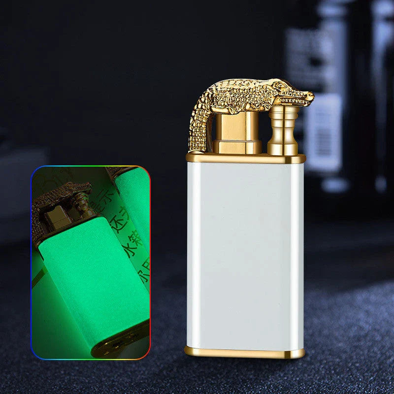 Versatile double flame lighter with a sleek and stylish design, perfect for outdoor adventures, grilling, and cigar lighting.