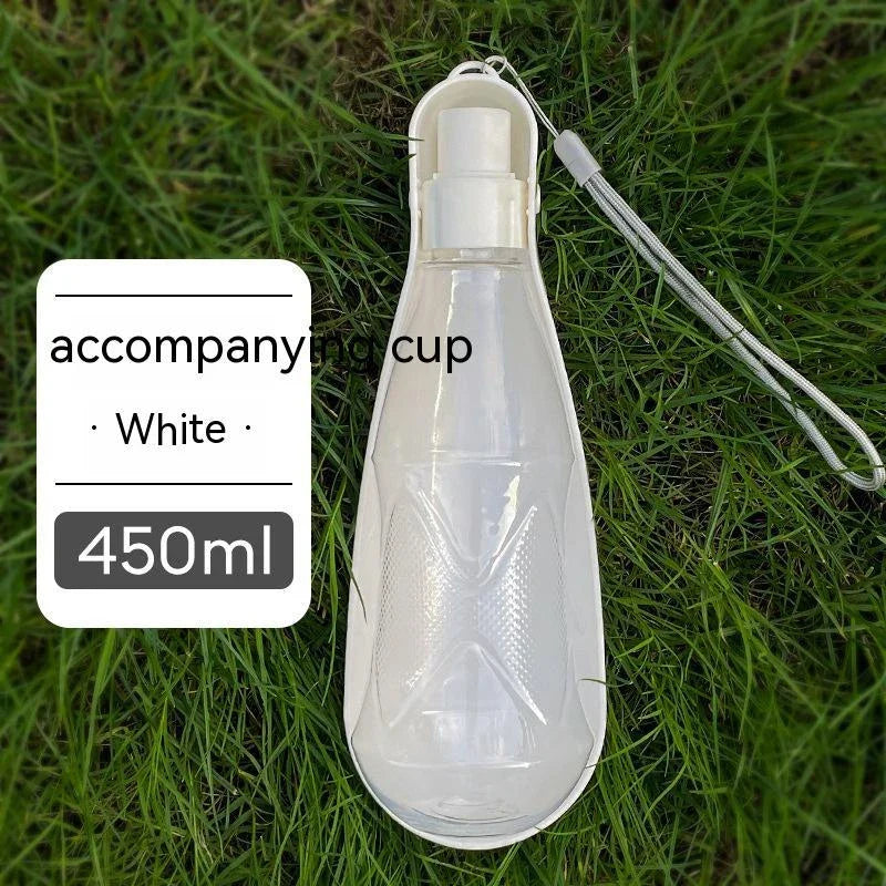 Portable folding dog water bottle with large 550ml capacity in various colors