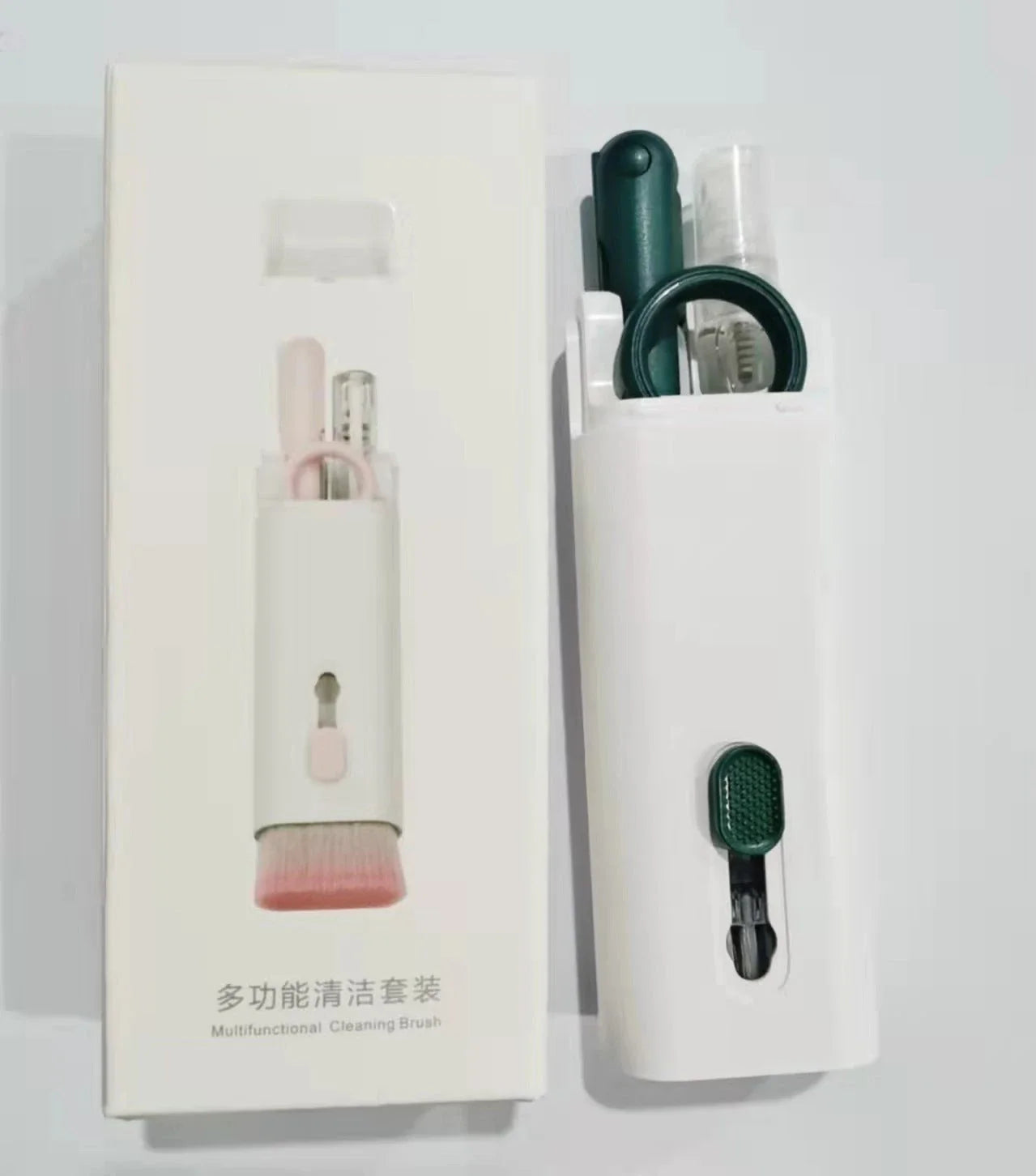 Multifunctional Bluetooth Earbuds Cleaning Kit with Silicone Tips, Retractable Brush, and Microfibre Cloth for UK Tech Enthusiasts