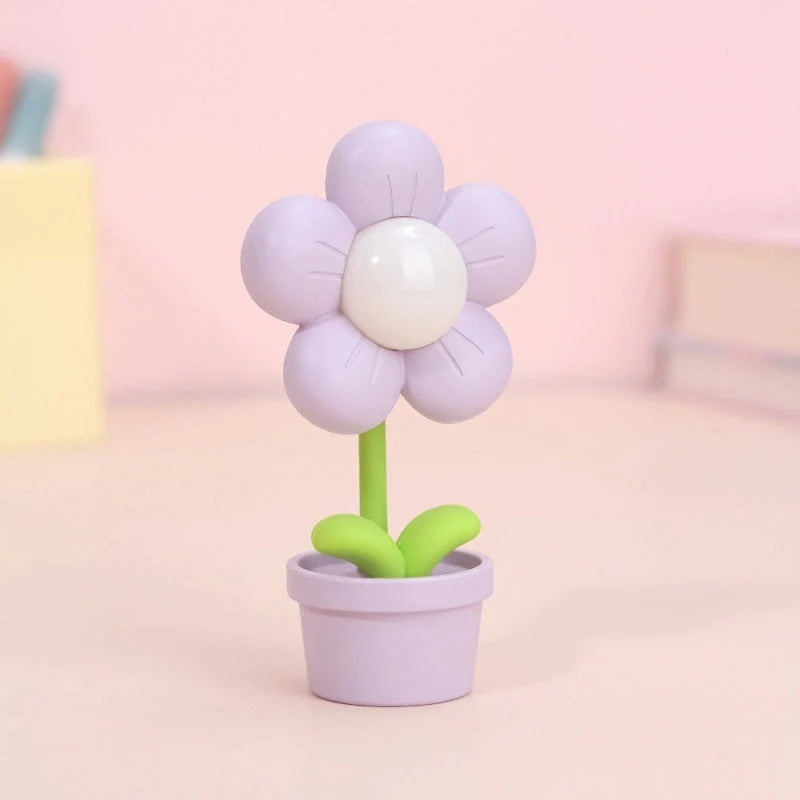 Mini Flower Night Lamp with warm LED light and cute flower design