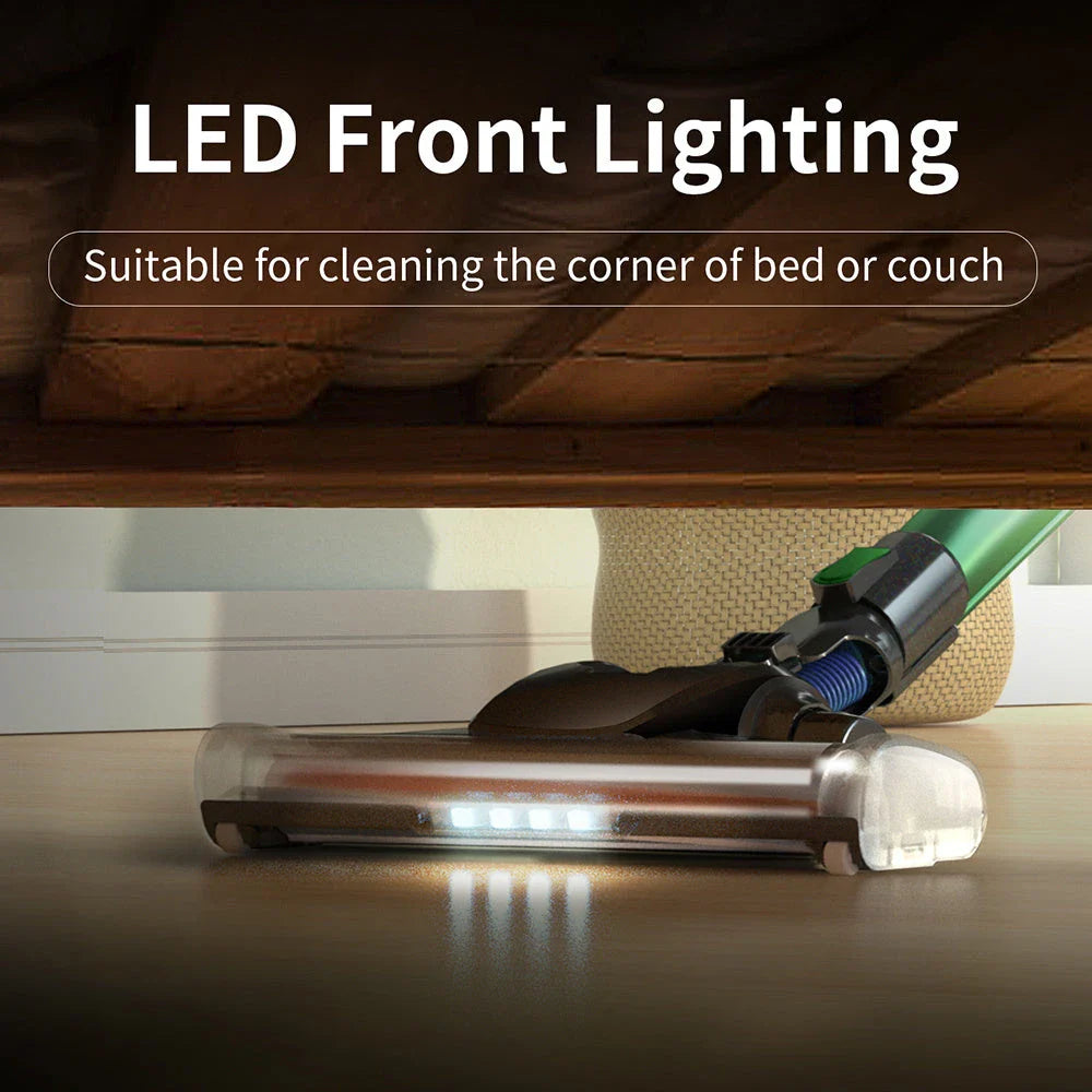 Cordless vacuum cleaner with powerful suction, foldable design, and versatile cleaning capabilities for home and car use