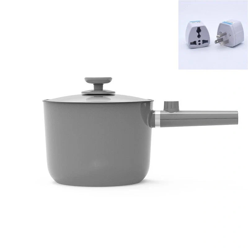 Mini Electric Fondue Pan with ceramic glaze interior and compact design