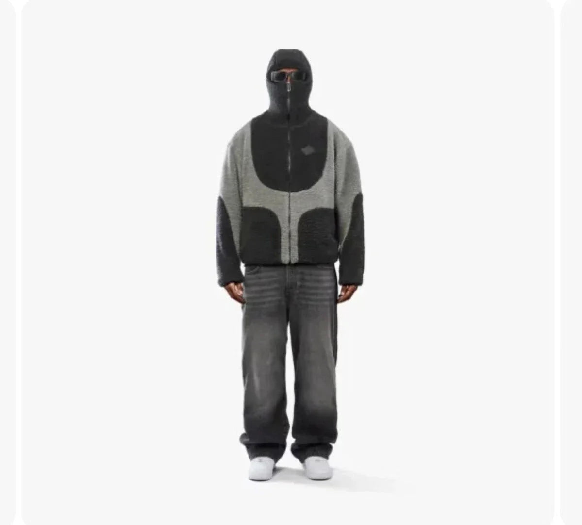 Men's stylish hooded zipper jacket with premium patchwork design in various colors