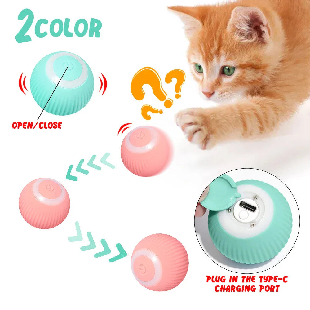 Interactive automatic cat toy ball with bionic motion and intelligent obstacle avoidance system