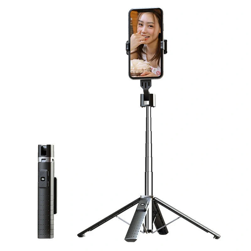 Quadrupod Double Fill Light Selfie Stick with adjustable length and Bluetooth 4.2