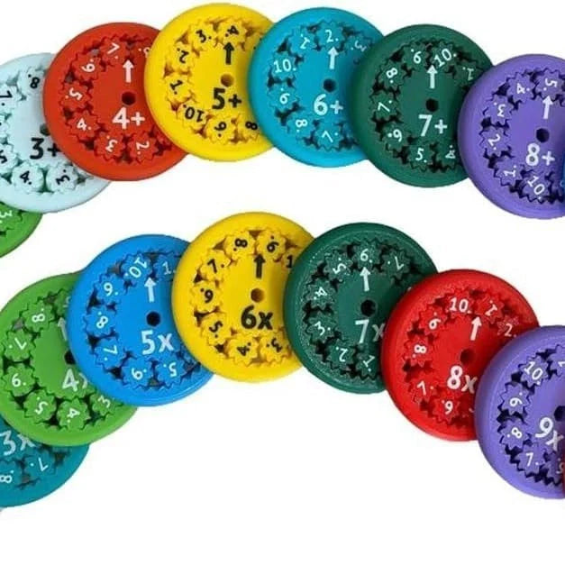 Colorful Math Fidget Spinners set for interactive maths learning