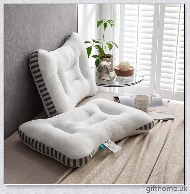 Antibacterial and anti-mite soybean fibre pillow with plush, supportive filling and durable polyester cover