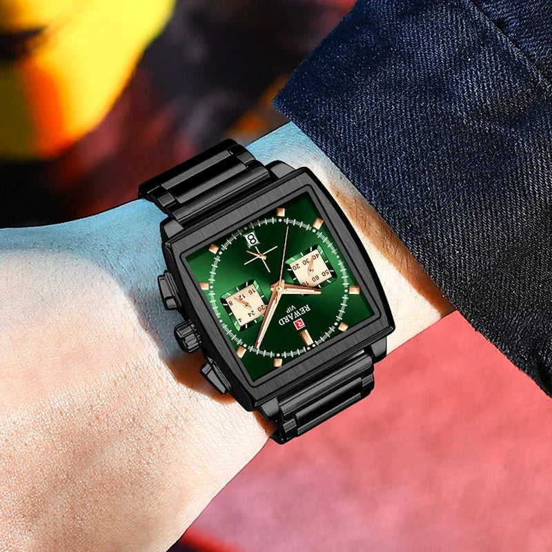 Men's Stainless Steel Timeless Waterproof Watch with a sleek, minimalist design and precise quartz movement