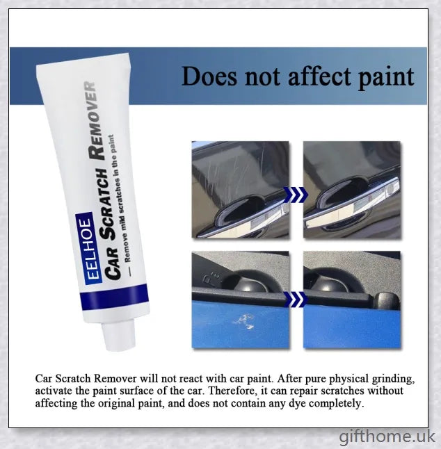 Car Scratch Repair Polish Wax with buffer pad for removing scratches and restoring car's shine