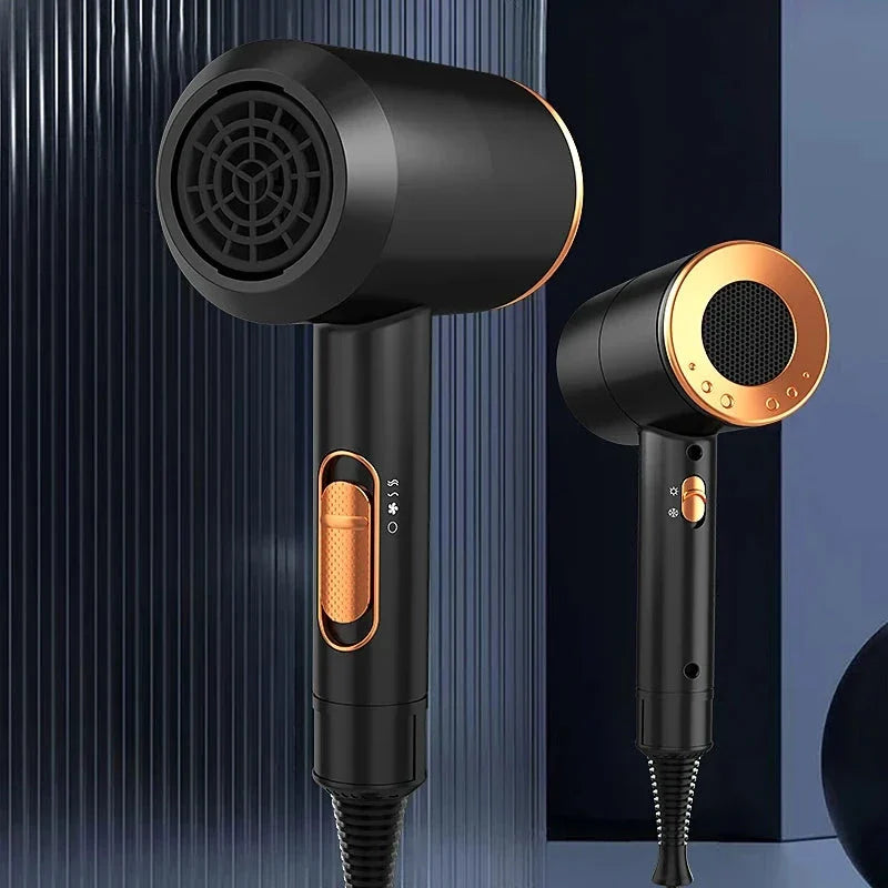 High-speed negative ion hair dryer with diffuser attachment for fast, frizz-free drying and salon-quality styling at home