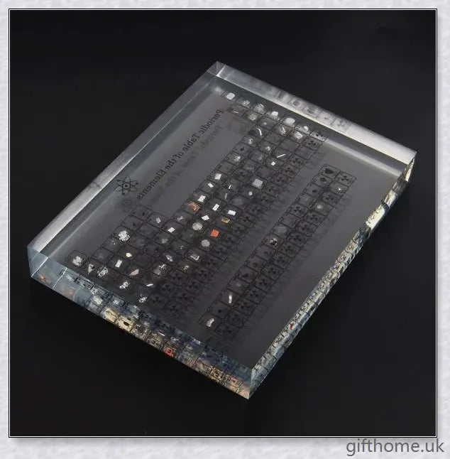 Acrylic Periodic Table Display showcasing 83 real elements in a captivating and educational scientific display