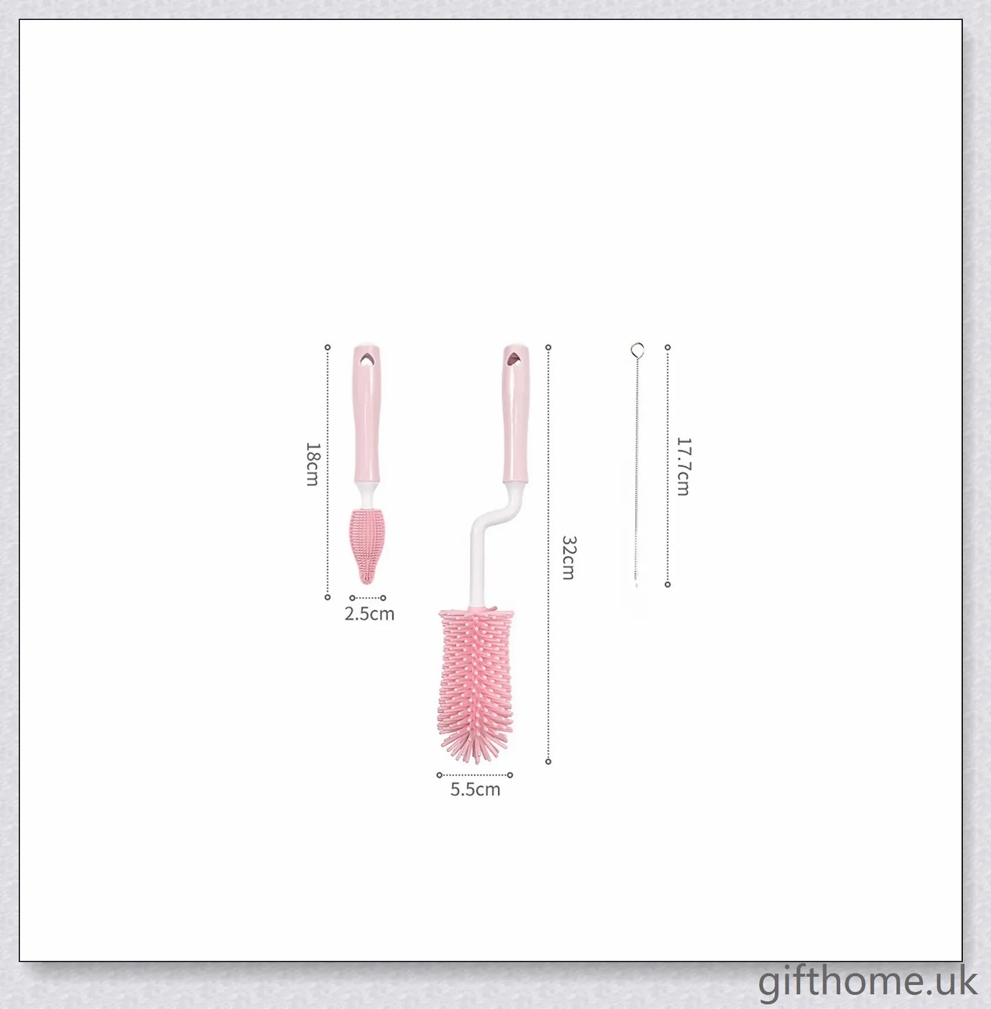 Premium baby bottle cleaning brush with soft, flexible bristles and ergonomic handle design