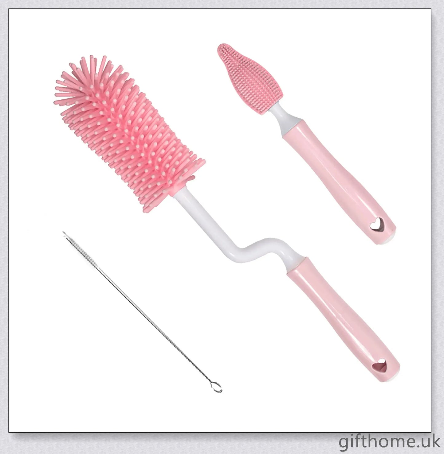 Premium baby bottle cleaning brush with soft, flexible bristles and ergonomic handle design