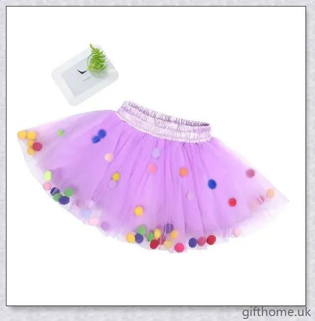 Fluffy princess skirt for girls made with premium polyester fibre, available in multiple vibrant colours and sizes.