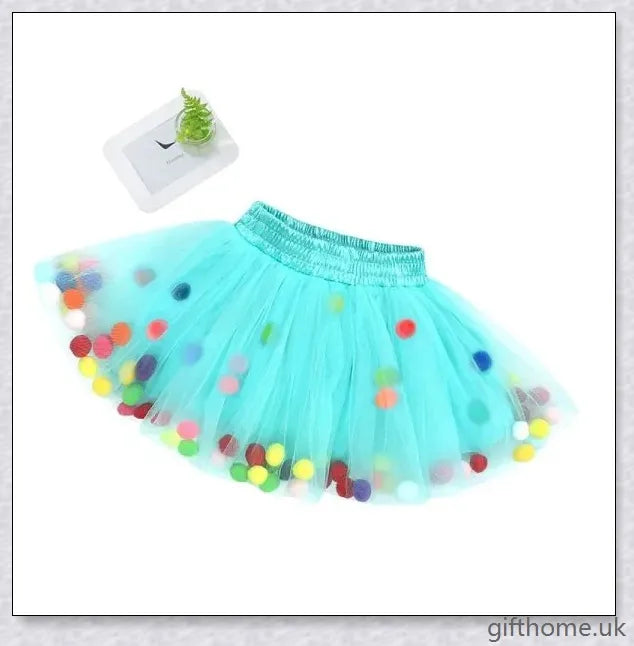Fluffy princess skirt for girls made with premium polyester fibre, available in multiple vibrant colours and sizes.