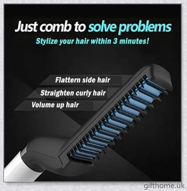 Beard Straightening Comb - Effortlessly straighten and smooth facial hair for a polished, masculine appearance