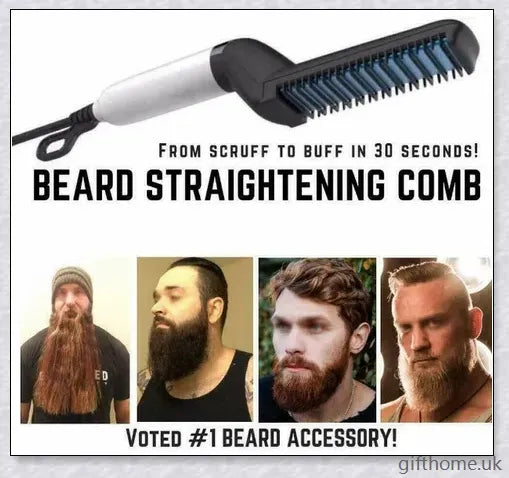 Beard Straightening Comb - Effortlessly straighten and smooth facial hair for a polished, masculine appearance