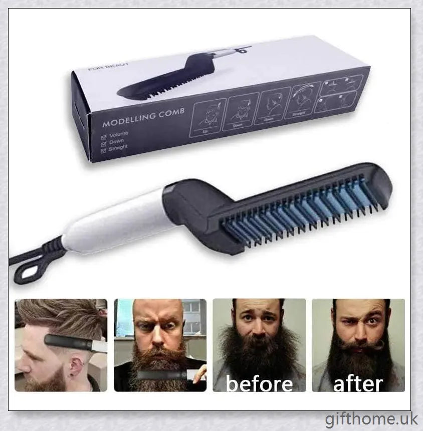 Beard Straightening Comb - Effortlessly straighten and smooth facial hair for a polished, masculine appearance