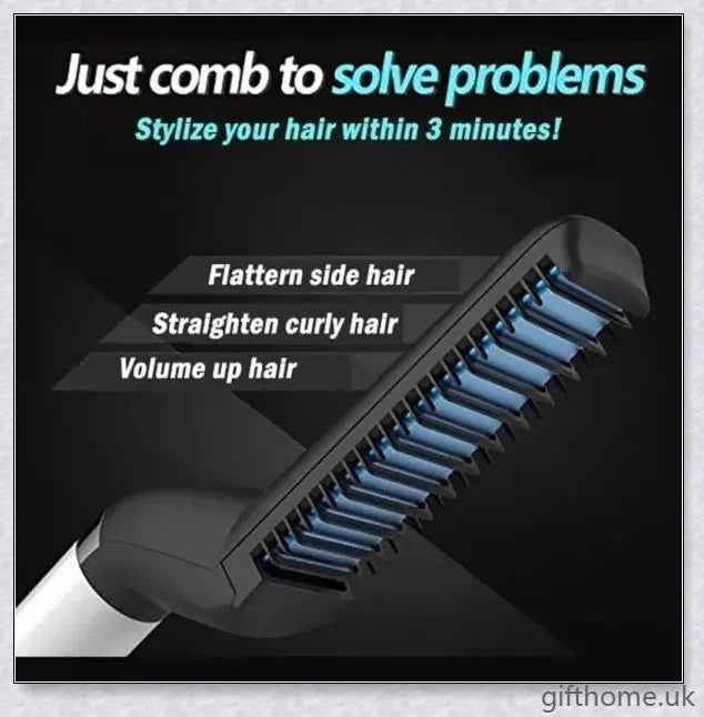 Beard Straightening Comb - Effortlessly straighten and smooth facial hair for a polished, masculine appearance