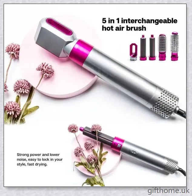 5 in 1 Multifunctional Airwrap Hair Styling Tool by Urban Wings - Create voluminous, salon-quality curls and waves with this advanced, damage-free styling device.