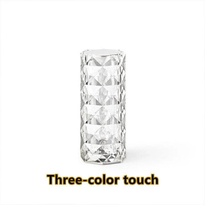 Elegant Nordic Crystal Lamp with adjustable 16-colour RGB lighting, perfect for bedrooms, offices, and living rooms