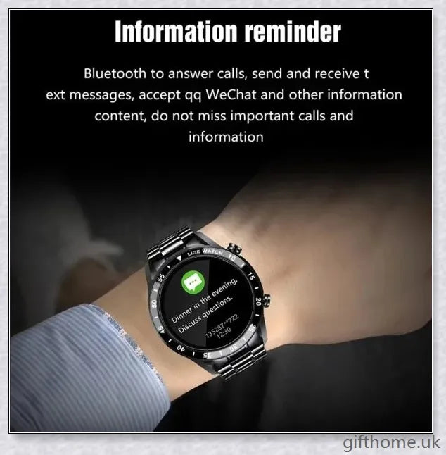 Elegant and durable Full Circle Touch Screen Steel Band Luxury Bluetooth Smart Watch with advanced features for the UK market
