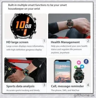 Elegant and durable Full Circle Touch Screen Steel Band Luxury Bluetooth Smart Watch with advanced features for the UK market