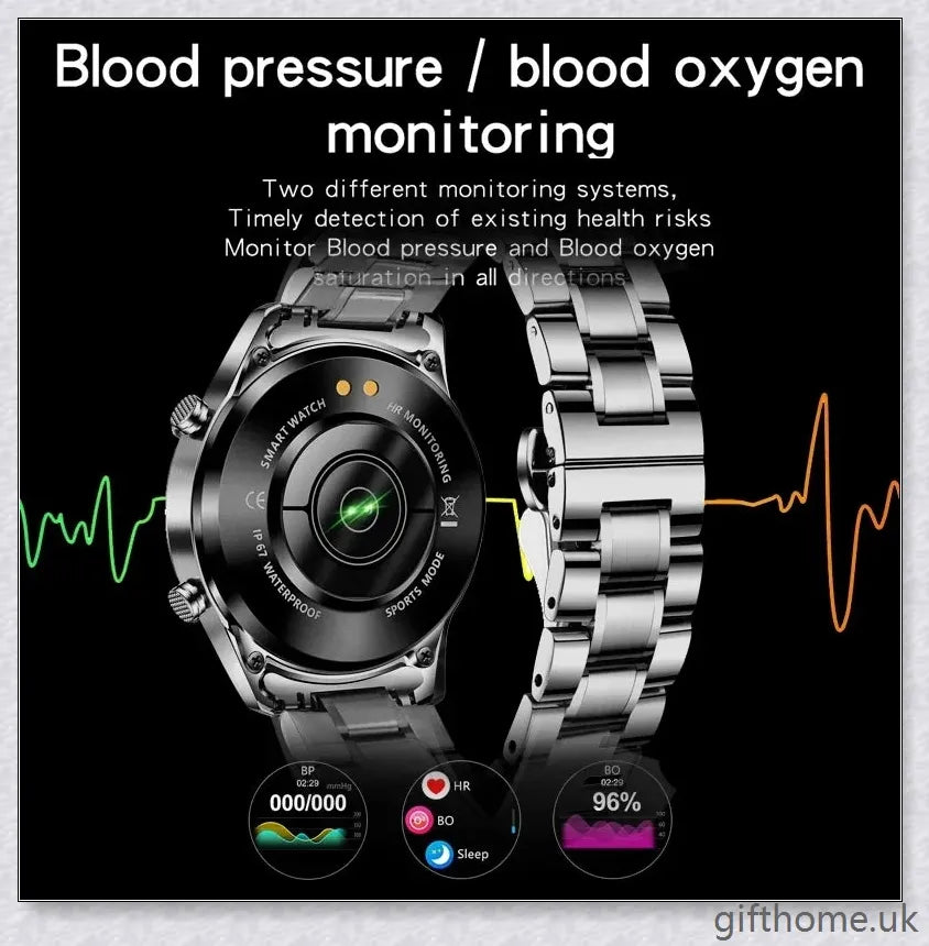 Elegant and durable Full Circle Touch Screen Steel Band Luxury Bluetooth Smart Watch with advanced features for the UK market