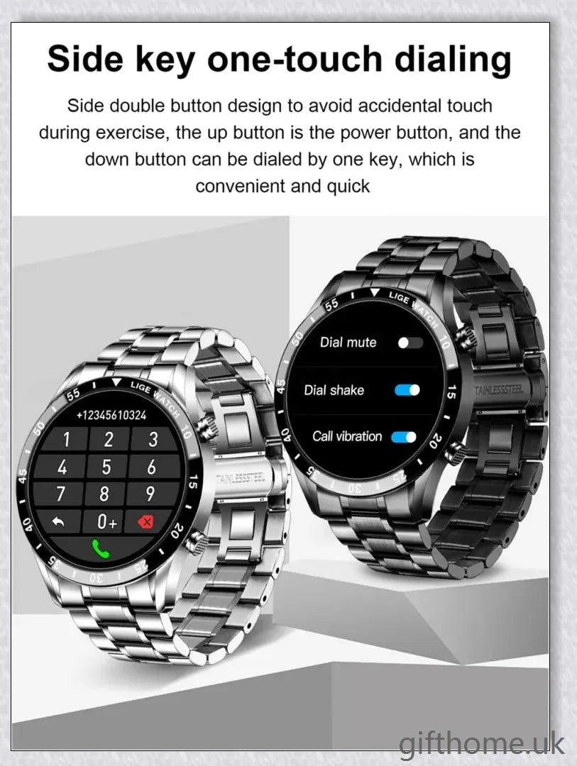 Elegant and durable Full Circle Touch Screen Steel Band Luxury Bluetooth Smart Watch with advanced features for the UK market