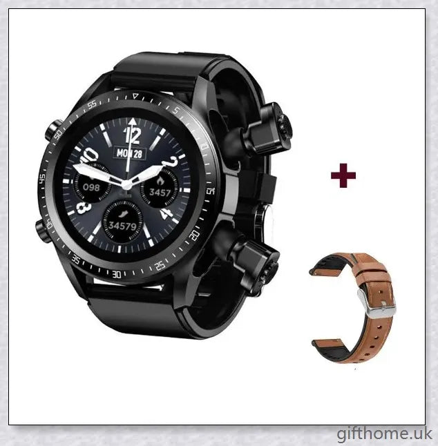 2-in-1 Smart Watch with Headphones, Heart Rate Monitor and Bluetooth Calling - Premium Wearable Device for Active Lifestyles