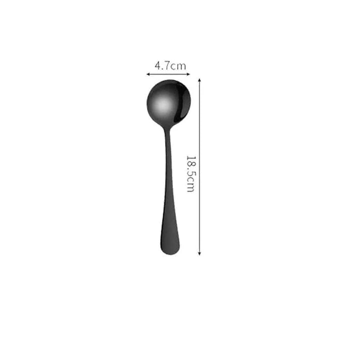 Premium black tableware set made of durable stainless steel with elegant design for formal and casual dining