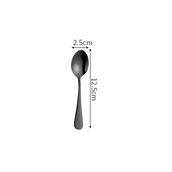 Premium black tableware set made of durable stainless steel with elegant design for formal and casual dining