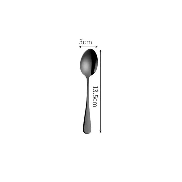 Premium black tableware set made of durable stainless steel with elegant design for formal and casual dining