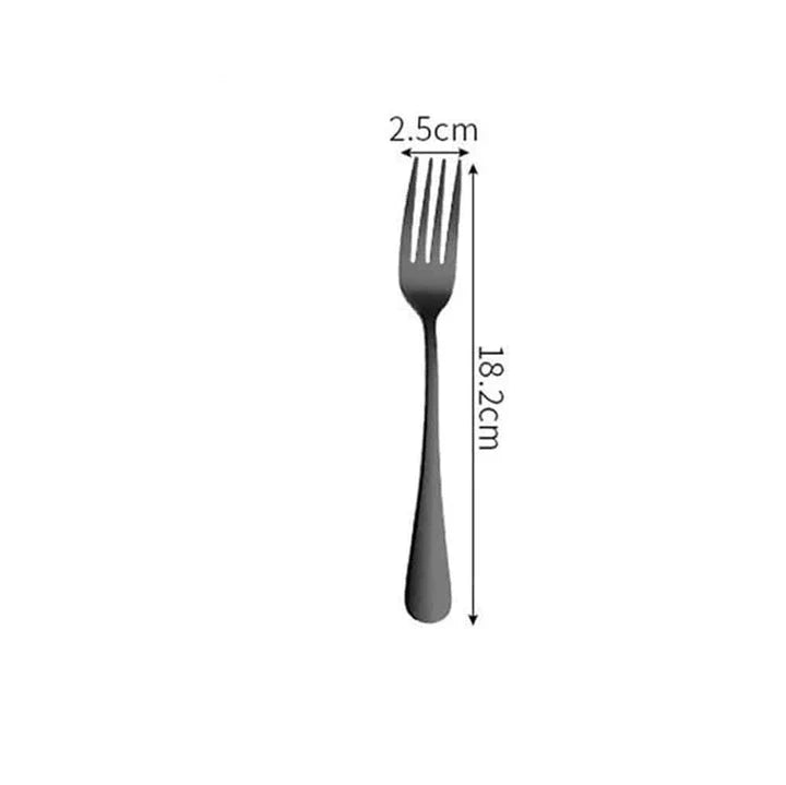 Premium black tableware set made of durable stainless steel with elegant design for formal and casual dining
