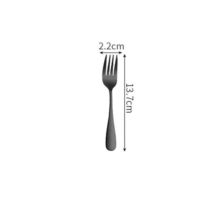 Premium black tableware set made of durable stainless steel with elegant design for formal and casual dining