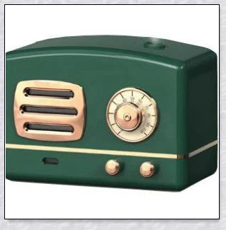 Vintage-inspired radio-style humidifier with modern audio technology, delivering rich sound and improved air quality for your home