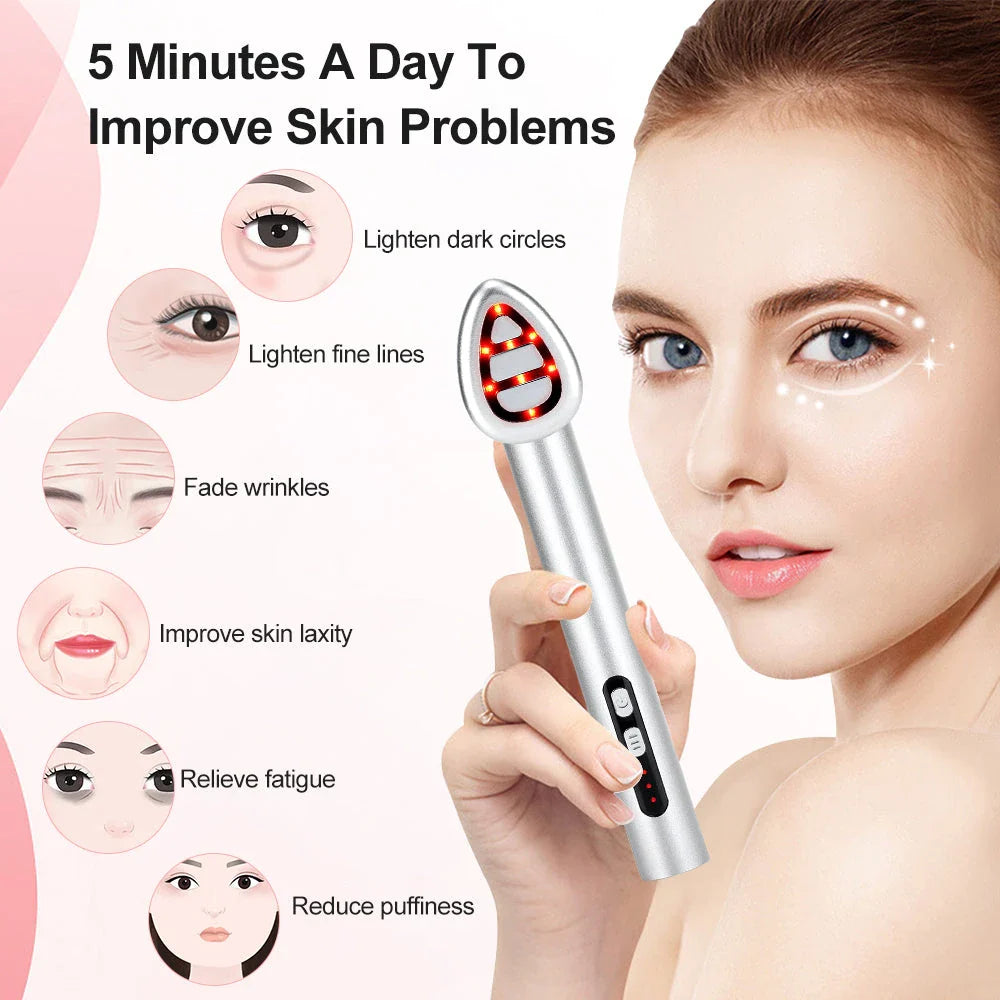 7-Colour LED Photon Eye Massager with advanced features for rejuvenating the delicate eye area