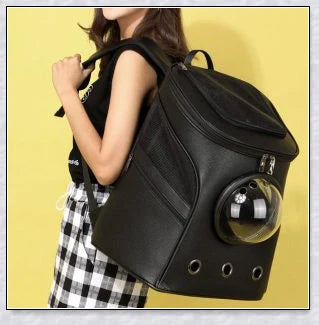A versatile cat backpack designed to accommodate larger 'big boned' cats, two medium-sized cats, or multiple kittens, with breathable mesh panels and a secure clip and bungee system.