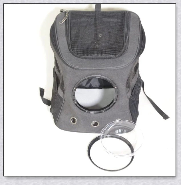 A versatile cat backpack designed to accommodate larger 'big boned' cats, two medium-sized cats, or multiple kittens, with breathable mesh panels and a secure clip and bungee system.
